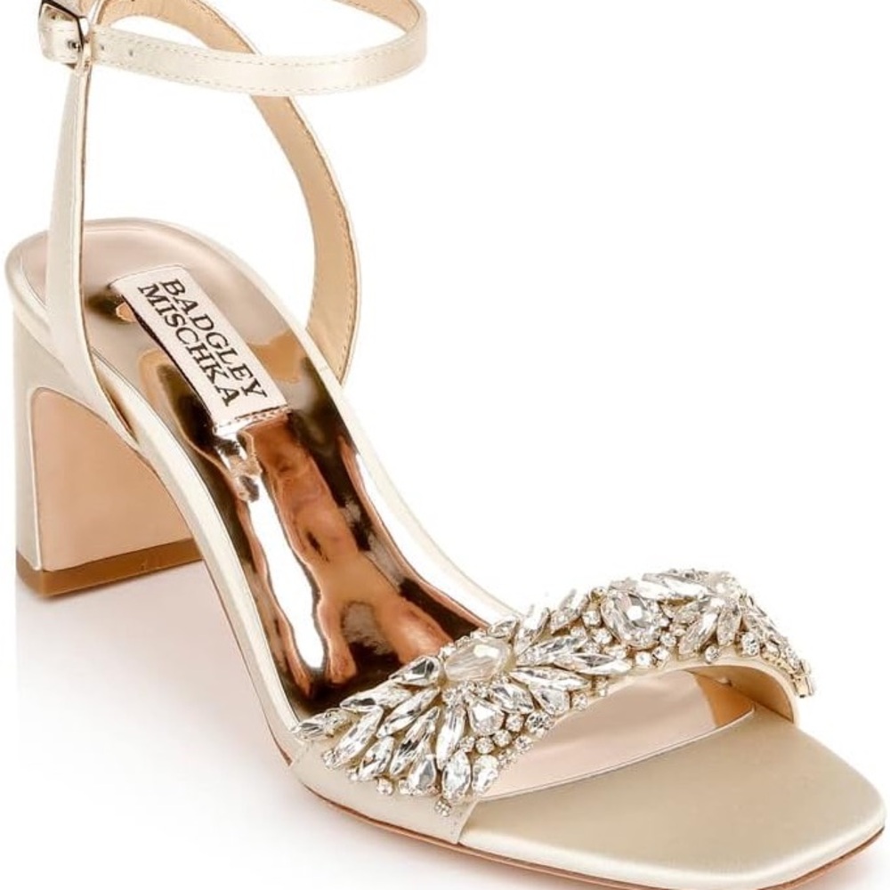 Badgley Mischka Women's Marsha Heel in Ivory - Size 10
